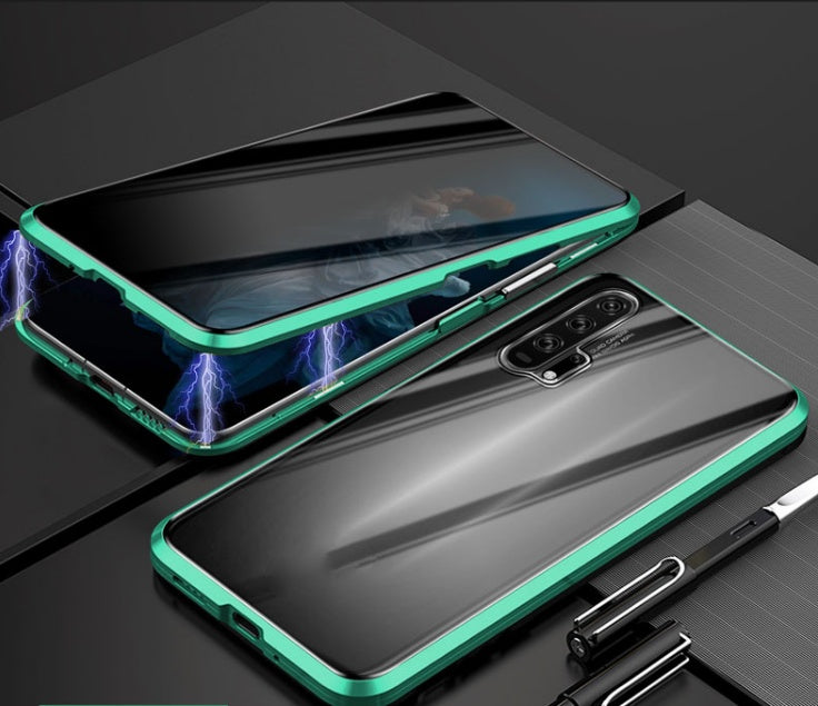 Magnetic Privacy Phone Case – Anti-Peep Tempered Glass Cover for iPhone