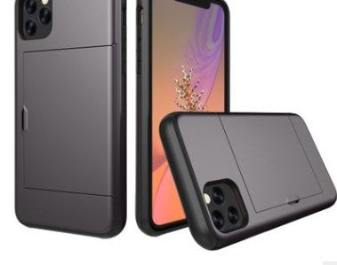 Dual-Layer Armor Card Holder Phone Case – Shockproof & Wallet-Ready