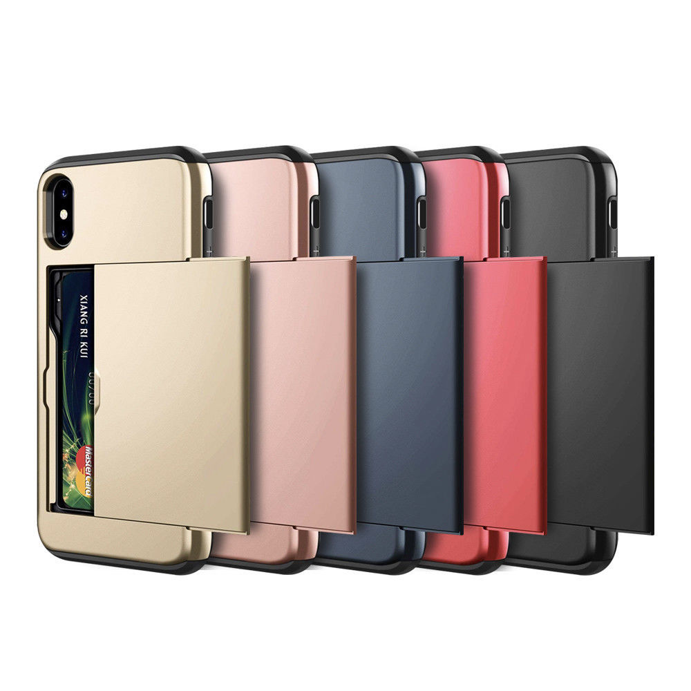 Dual-Layer Armor Card Holder Phone Case – Shockproof & Wallet-Ready