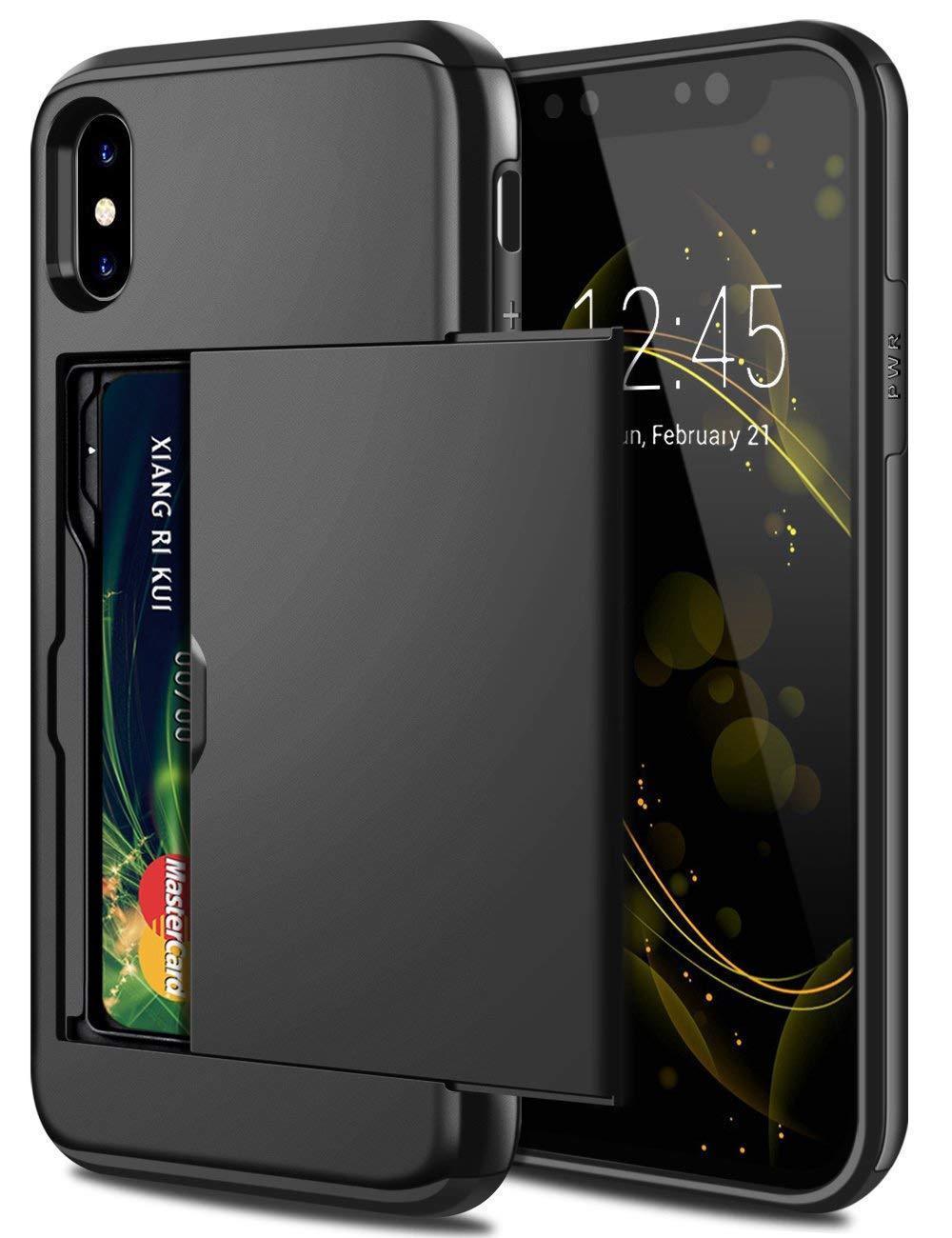 Dual-Layer Armor Card Holder Phone Case – Shockproof & Wallet-Ready