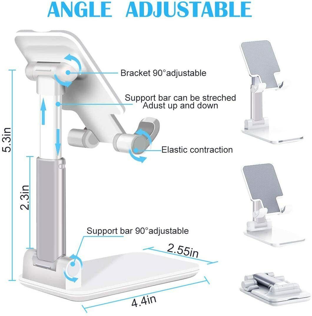Foldable Universal Phone & Tablet Stand – Desktop Mount