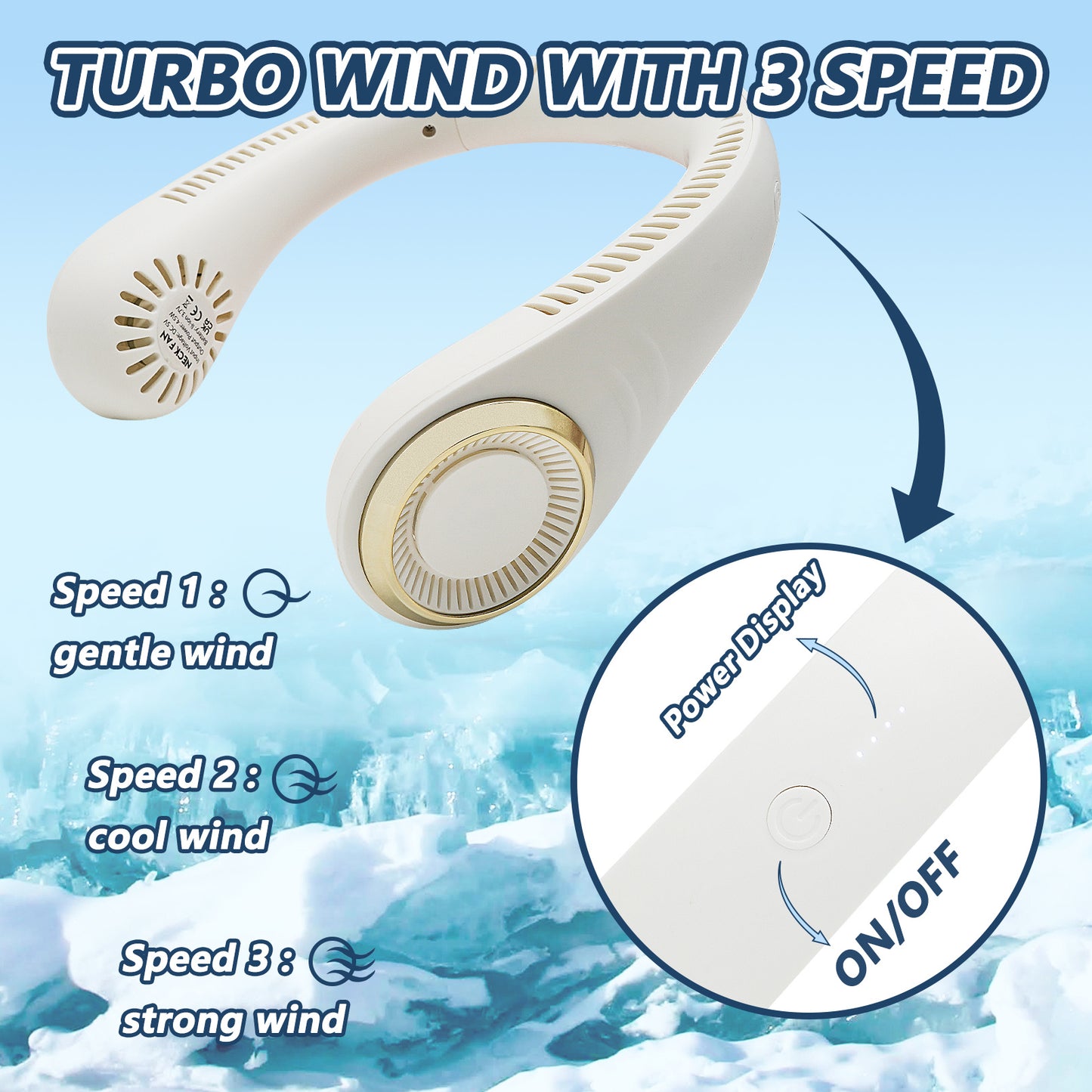Wearable Neck Fan – Hands-Free Cooling for Travel, Gym, Outdoors