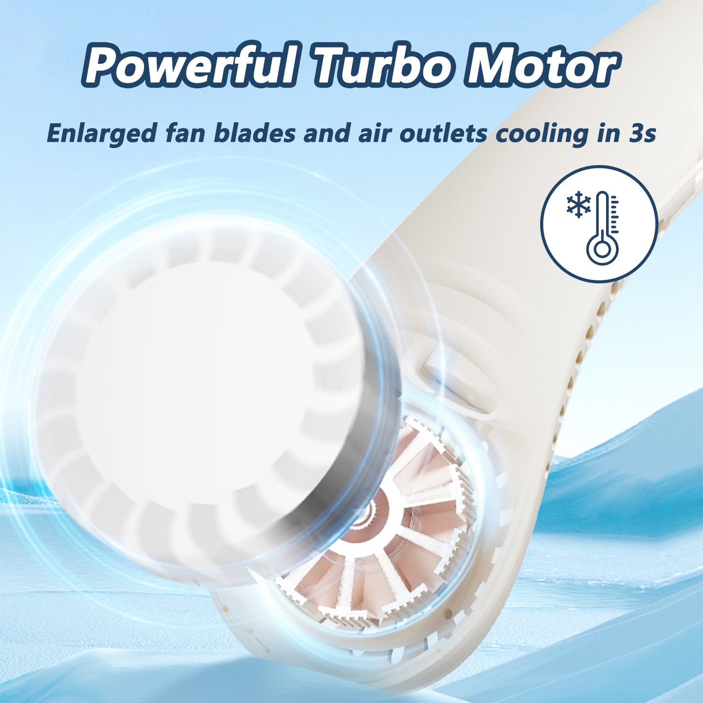Wearable Neck Fan – Hands-Free Cooling for Travel, Gym, Outdoors