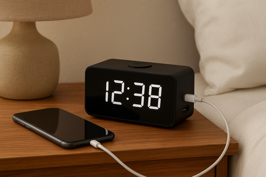 Digital Alarm Clocks with USB Charging Port for Bedside