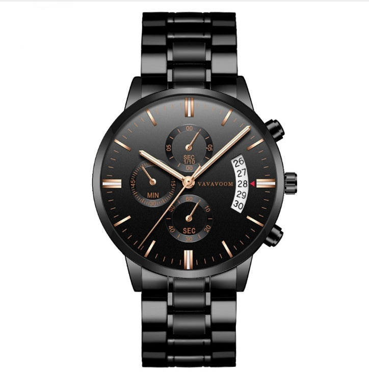 Refined Black Stainless Watch
