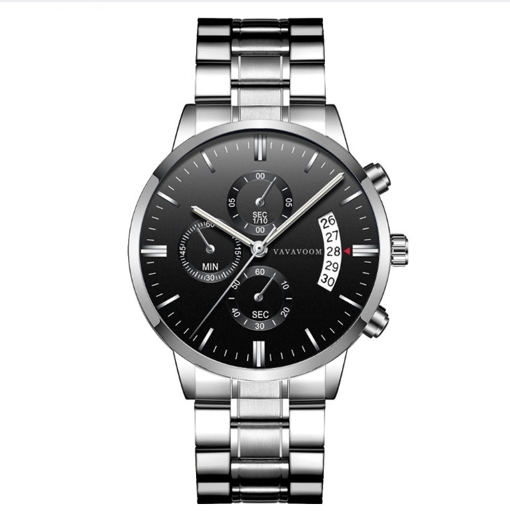 Refined Black Stainless Watch