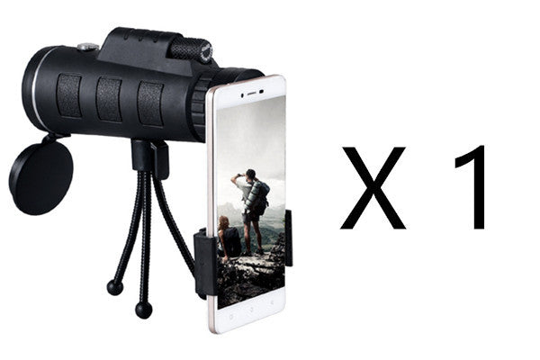 40x60 Monocular Telescope with Tripod, Phone Holder & Compass