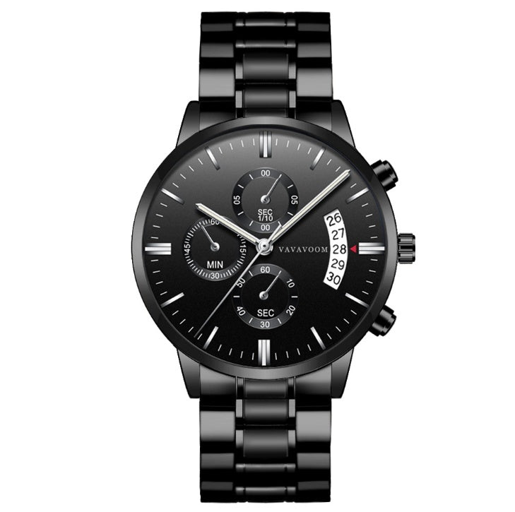 Refined Black Stainless Watch