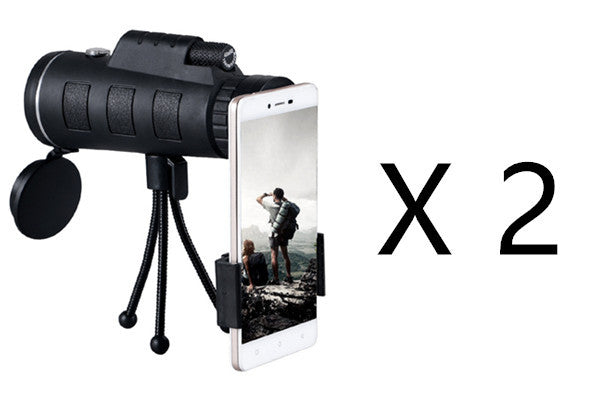 40x60 Monocular Telescope with Tripod, Phone Holder & Compass