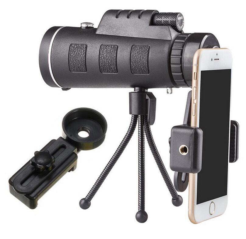 40x60 Monocular Telescope with Tripod, Phone Holder & Compass