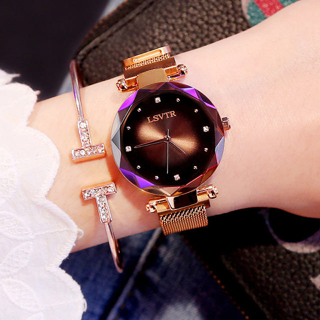 Rose Gold Starry Sky Watch
