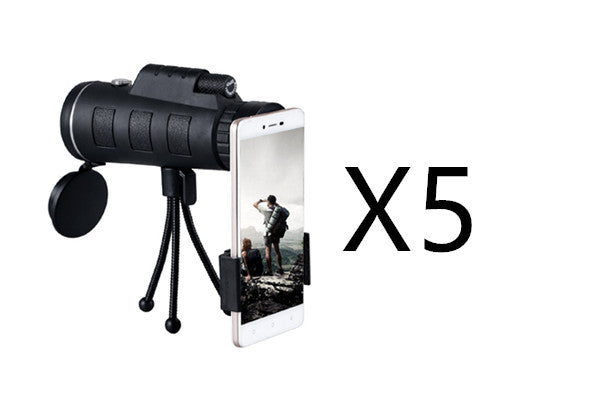 40x60 Monocular Telescope with Tripod, Phone Holder & Compass