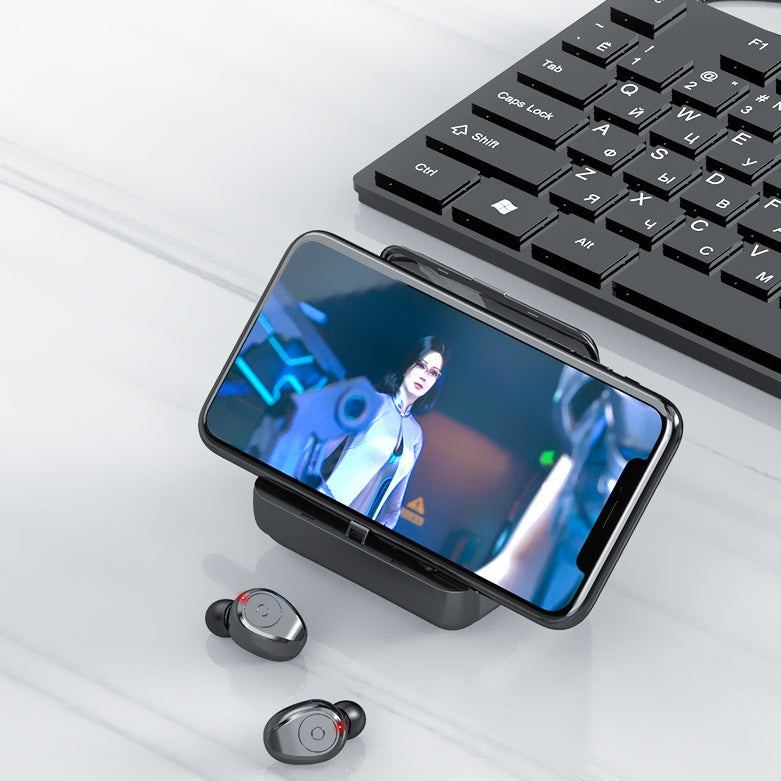 Bluetooth Earbuds with Power Bank – Deep Bass, Voice Control & 2000mAh Charging Case