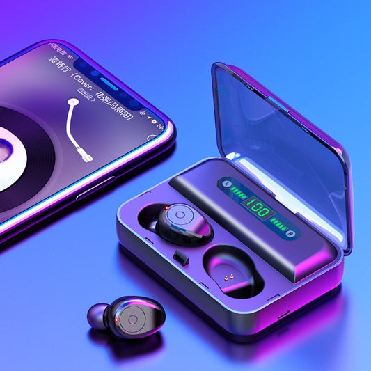 Bluetooth Earbuds with Power Bank – Deep Bass, Voice Control & 2000mAh Charging Case
